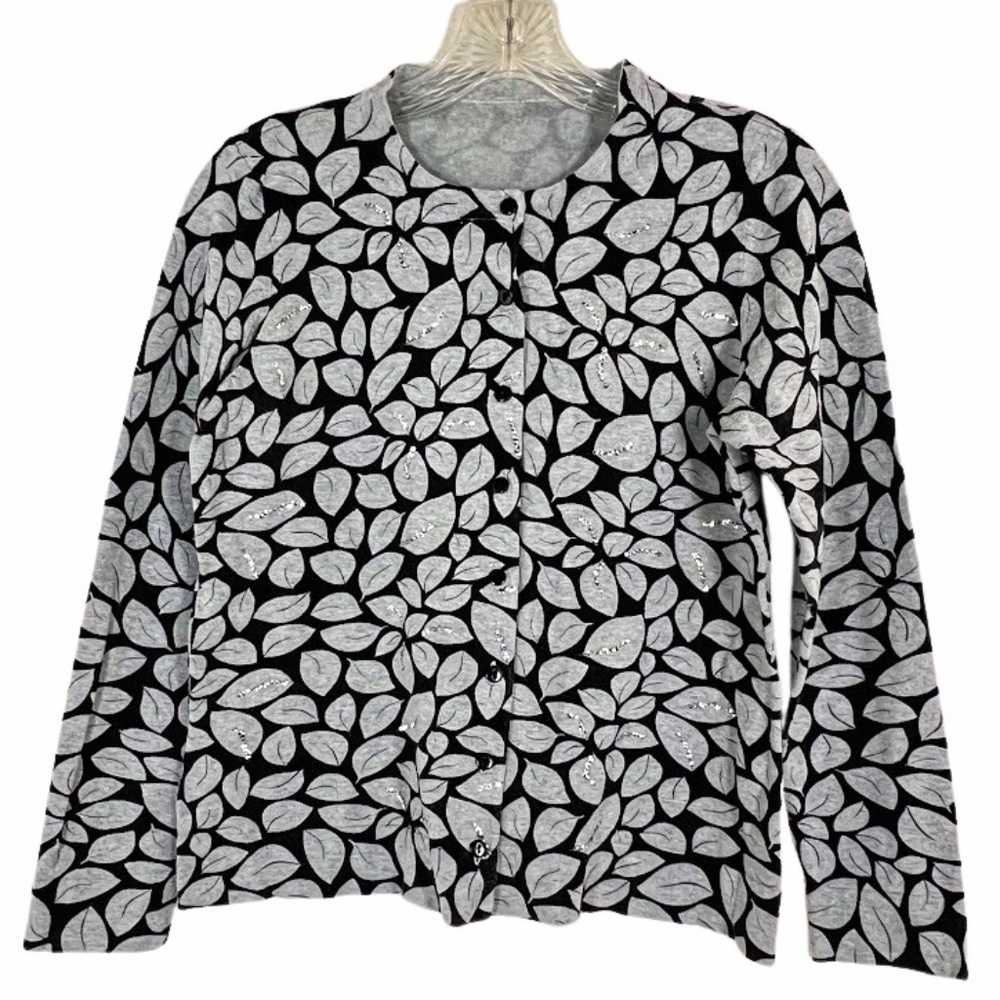Sweet Leaf & Sequins Cardigan
